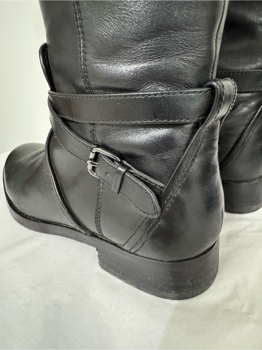 Coach ELM Black Leather Tall Riding Boots SZ 9 - Picture 6 of 13